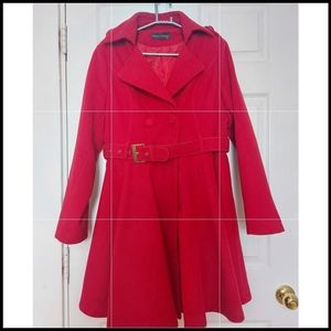 Beautiful Maroon Woman's Flare Coat